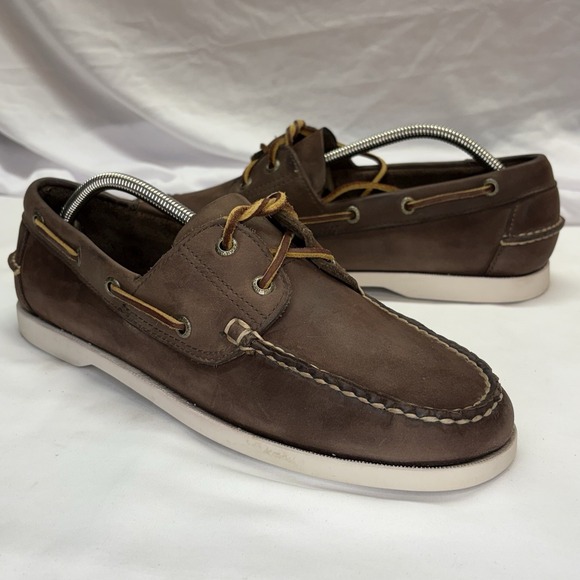 L.L. Bean Other - LL Bean Casco Bay Leather Boat Shoes Mens US 10.5 D Brown Moccasin Loafers‎